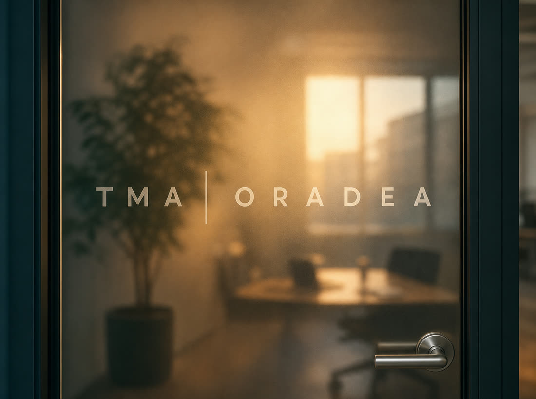Ușa biroului TMA Oradea
